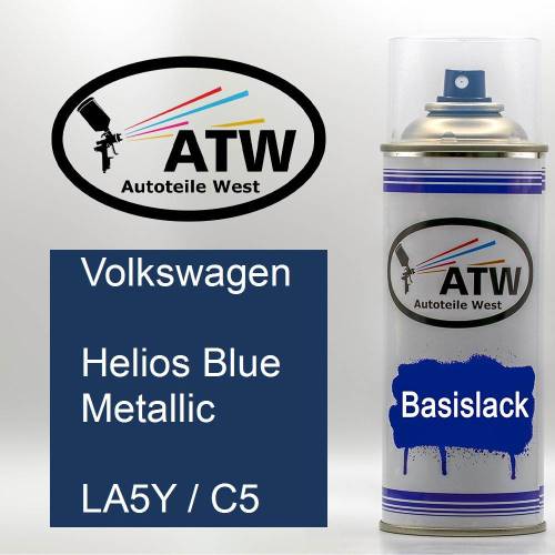 Volkswagen, Helios Blue Metallic, LA5Y / C5: 400ml Sprühdose, von ATW Autoteile West.